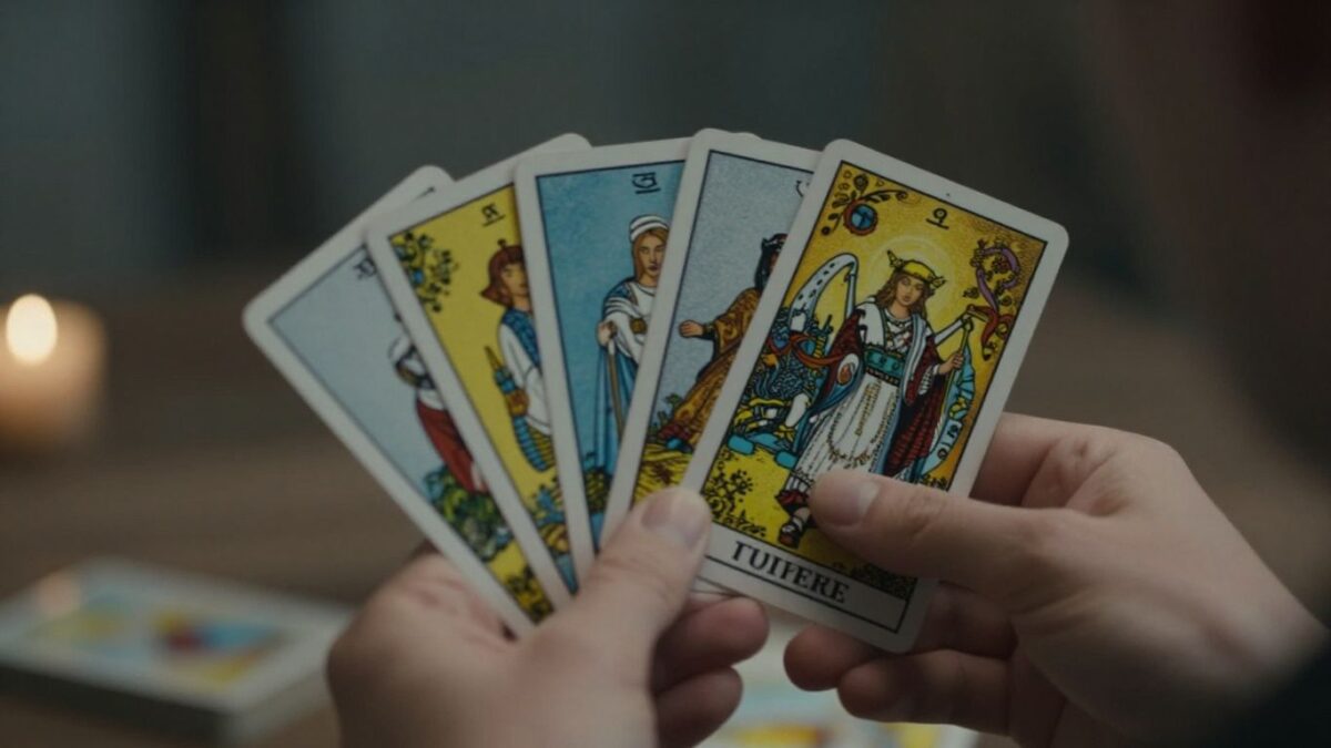 Gempen Tarot Karten und Hände