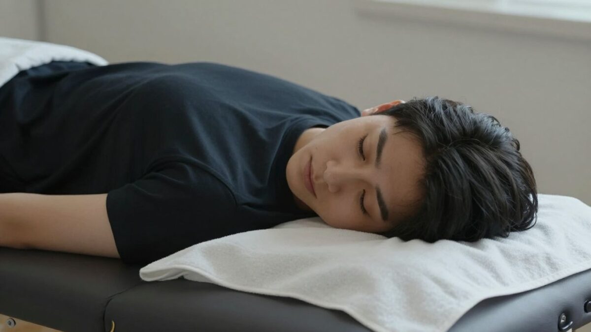 Person nach Osteopathie-Behandlung mit ungewöhnlichem Gefühl