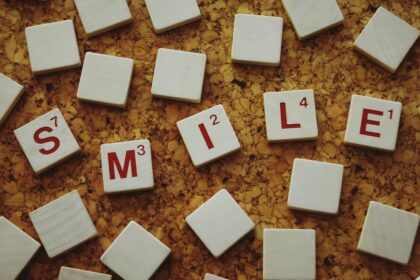 white and pink letter blocks